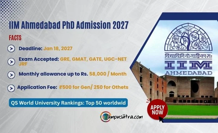 IIM Ahmedabad PhD admissions 2027
