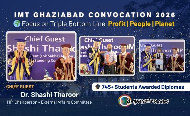 “Ethics is Long-term Capital”: Dr. Shashi Tharoor Urges IMT G Graduates to Drive Societal Impact imt ghaziabad convocation