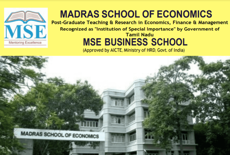 Madras School of Economics PGDM Admission
