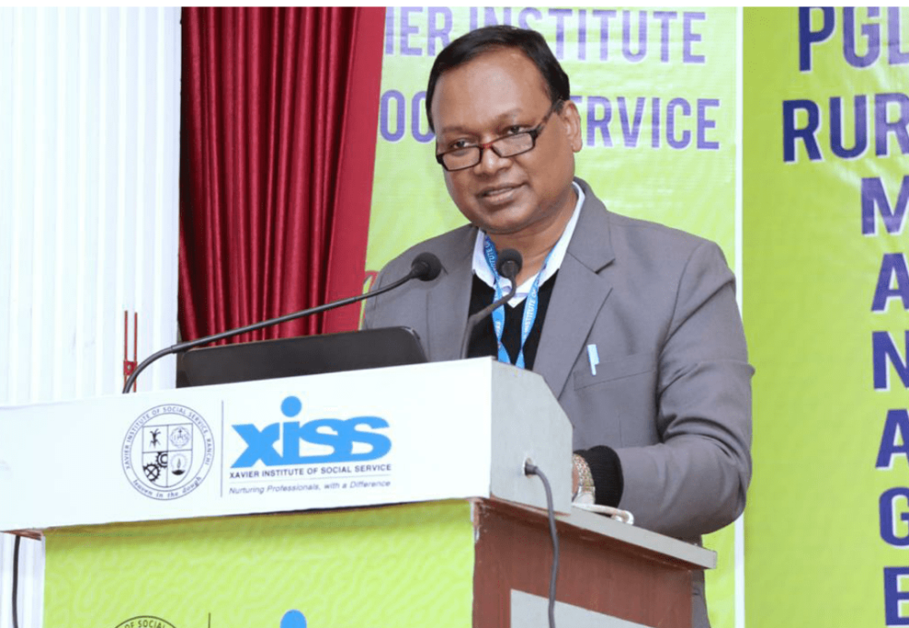 XISS students attend rural internship camp XISS director Joseph Marianus Kujur. XISS